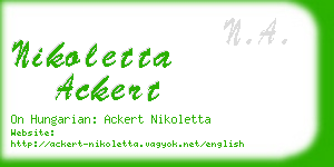 nikoletta ackert business card